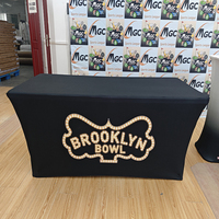 Mantel Personalizado con Logotipo a Todo Color, Cubierta de Mesa para Ferias Comerciales con Impresión por Sublimación y Parte Trasera Abierta