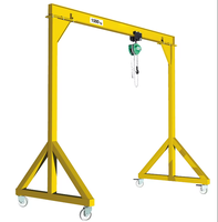 Grue portique électrique compacte de 1 à 5 tonnes (4 tonnes) avec moteur et boîte de vitesses, télécommande, palan à câble, mobile et portable pour usage extérieur