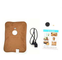 Sac à eau chaude en peluche pour la plomberie, joli oreiller de dessin animé avec couverture en peluche, chauffe-main électrique