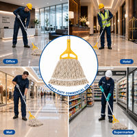 Recharge de balai serpillère en coton à fixation par pince, séchage rapide, forte absorption, tête de balai en fil pour travaux d'assainissement commercial
