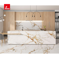 Meuble de cuisine sans poignée en MDF, style grain de bois et laque, avec placage mélaminé au design moderne, pour particuliers et professionnels du bâtiment
