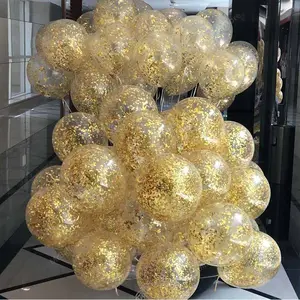 Globos de látex con confeti brillante para fiesta de cumpleaños, decoraciones inflables para boda de adultos, 5 uds. Por lote