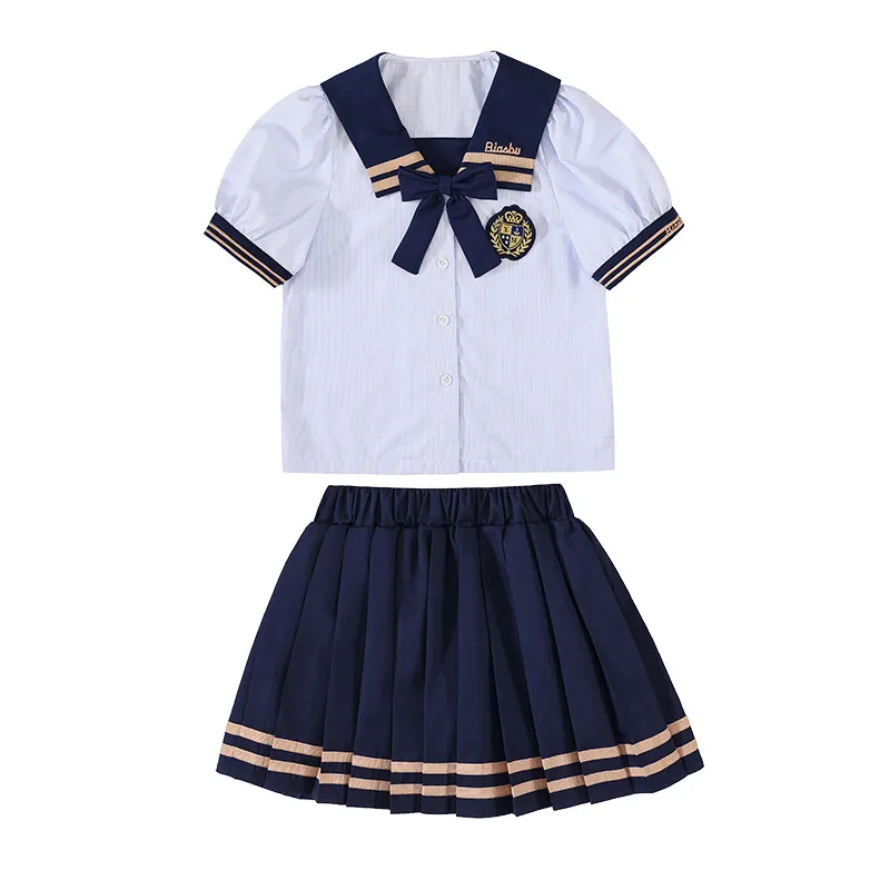 Wholesale kindergarten uniform suit,spring summer children's clothes primary school uniforms designs,kids clothes school suits.