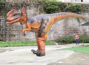 Costume da Dinosauro Dilofosauro Realistico Personalizzato con Telaio in Metallo e Pelle in Silicone, con Funzione Ruggito, per Parchi Avventura, Musei ed Esposizioni, per Adulti - Product Image 6