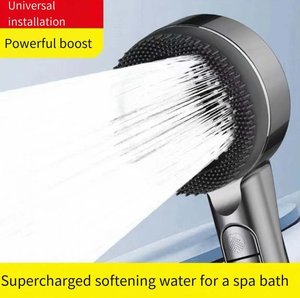Cabezal de Ducha de Alta Presión de Plástico ABS con 3 Modos de Rociado y Paro con un Clic, con Masaje de Silicona para Grifo de Baño y Desviador de Ducha - Product Image 5
