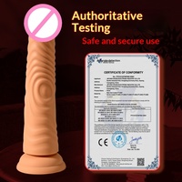 Realistischer Dildo-Vibrator - 10 Geschwindigkeiten Flüssiges Silikon Flexibel Wasserdicht Texturierte Haut Starker Saugnapf-Basis Sexspielzeug für Frauen