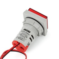 NIN AD101-22KW 22MM AC220/380V 4.5KW Medidor de Energía Digital LED Mini KW con Pantalla, Indicador de Señal Cuadrado y Luz Roja, Probador de Potencia