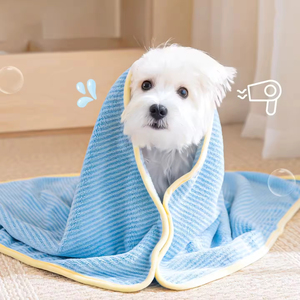 Toalla de Baño para Mascotas, Diseño de Dibujos Animados, Absorbente, de Secado Rápido, Ecológica, Hipoalergénica, Suave, Ligera, Plegable, de Poliéster, para Perros y Gatos, de Lujo - Product Image 2