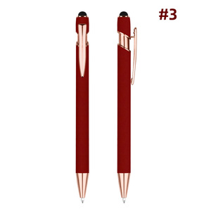 Tùy Chỉnh 2-Trong-1 Điện Dung Cho Stylus <span class=keywords><strong>Pen</strong></span> Khuyến Mại Rose Gold Nhôm Màn Hình Logo Khắc Bút Bi Với 1.0Mm Bằng Văn bản Chiều Rộng - Product Image 5