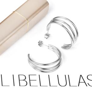 Pendientes de Oro de 14K de Diseño Simple, Pendientes de Acero Inoxidable para Mujeres/Niñas, Joyería - Product Image 6