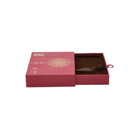Boîtes cadeaux rigides personnalisées avec logo doré, style tiroir coulissant, avec ruban et insert en mousse pour bracelets et colliers