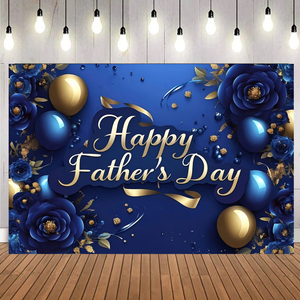 Décor de fête sur le thème bleu pour la fête des pères, toile de fond pour la fête de Thanksgiving, <span class=keywords><strong>cadeau</strong></span> pour <span class=keywords><strong>papa</strong></span> - Product Image 1