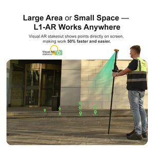 Récepteur de topographie AR SingularXYZ L1 Haute Précision GNSS RTK avec Repérage AR 60 °   Module de mesure d'inclinaison IMU pour la cartographie de chantier - Product Image 3