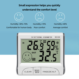 Termo-igrometro <span class=keywords><strong>digitale</strong></span> per interni esterni con allarme Frost Point e ampio Display LCD - Product Image 6