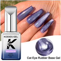 10 couleurs oeil de chat caoutchouc Base Gel vernis à ongles 15ML résine magnétique Gel vernis Semi Permanent UV/LED manucure ongles Art fournitures