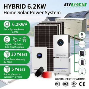 Sistema Ibrido di Energia Solare Scalabile da 6.2KW, Soluzione Modulare per Accumulo Energetico da 6200W, Fornitore B2B Professionale - Product Image 1