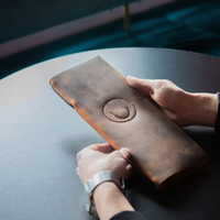 Protège-menu en cuir pour café et bar, avec logo personnalisé, pochette porte-menu pour restaurant, café, bar