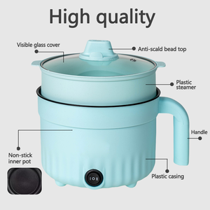 Cuisinière électrique rapide en gros 2 en 1 avec cuve antiadhésive, petite cuisinière à <span class=keywords><strong>riz</strong></span> pour la maison et le dortoir avec couvercle en verre trempé - Product Image 2