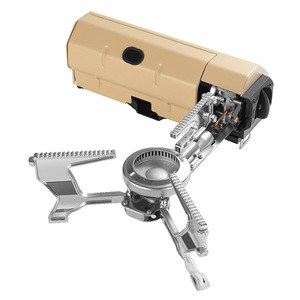 Réchaud à gaz intégré au butane mini portable en gros, pliable en acier, flamme réglable pour le <span class=keywords><strong>camping</strong></span>, la randonnée, le barbecue, les voyages, les pique-niques - Product Image 1