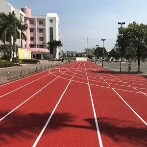 400M 8 Line Athletic Rubber Track Sandwich System Running Track Of Sport Surface
