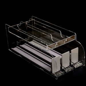 Système de poussoir d'étagère en acrylique pour tabac et cigarettes, avec plateau de séparation en acrylique personnalisé et poussoir de produit automatique - Product Image 1