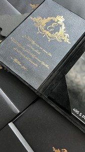 Lời Mời đám cưới bó sang trọng nhung đen phong bì và thanh lịch Acrylic lời mời trifold tập sách lời mời tiếp nhận - Product Image 3