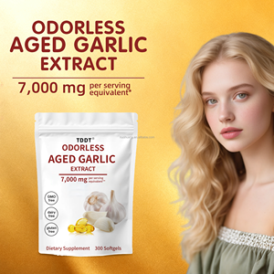 TDDT Extrait d'ail vieilli inodore pour adultes 7000 mg par dose 300 gélules molles Complément alimentaire Sans OGM Sans produits laitiers Sans gluten Immunité - Product Image 2