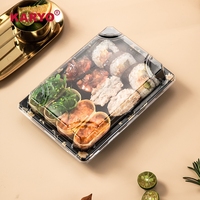 1105 Bento emballage à emporter plateau à Sushi jetable boîte à Sushi en plastique conteneur d'emballage alimentaire avec couvercle