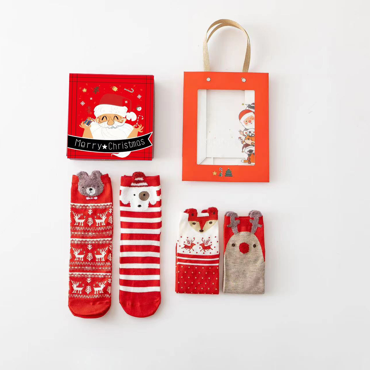 Red Snow Man A 1 boîte contient 4 paires