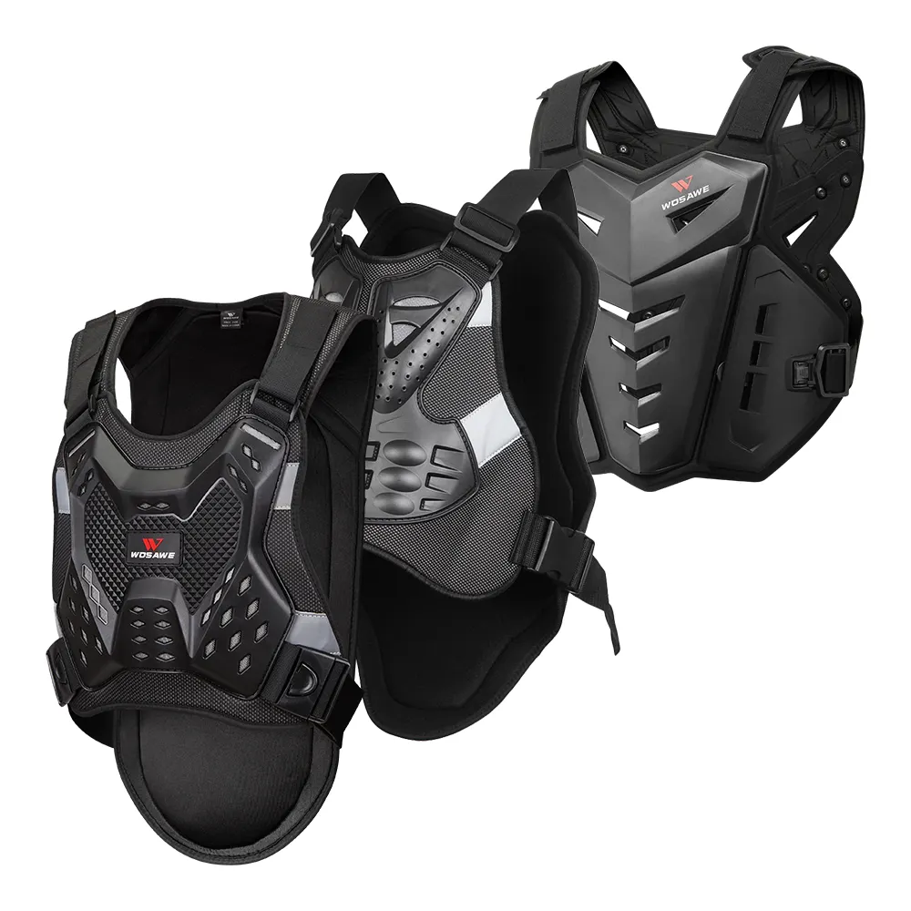 Wosawe Volwassen Motorfiets Dirt Bike Body Armor Beschermende Gear Borst Terug Protector Bescherming Vest Voor Motorcross Schaatsen