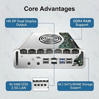Mini PC Router Intel N100 N150 al por mayor, Quad Core, Multi LAN 2.5G, AMD FP5 R2314, compatible con Pfsense Firewall Thin Client y Ubuntu