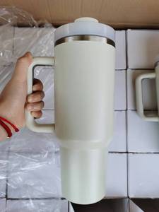 Premium 18/8 Stainless Steel 40oz Tumbler <b>with</b> Handle and <b>Straw</b> for Outdoor Adventure Thermal Cup Insulated Mug - Product Image 5