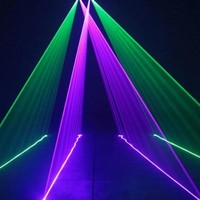 Lumière laser polychrome à double tête rouge vert bleu lumière multicolore KTV salle privée barre disco ligne lumière laser transfrontalière