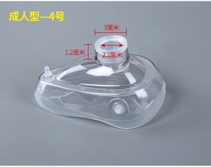 Miễn Phí Vận Chuyển Silicone Mặt Nạ Đơn Giản Dành Cho Người Lớn Gây Mê Mặt Nạ Với Khẩn Cấp Hồi Sức Túi Sản Phẩm Cao Su Phụ Kiện - Product Image 2