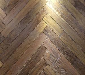 Massiver Vintage <span class=keywords><strong>Robinia</strong></span> Teak Fischgräten parkett - Product Image 4
