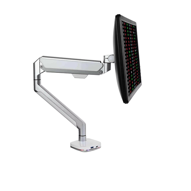 Single Monitor Mount 10 to 42 Inch Adjustable Stand Monitor Arm Vesa Mount with Clamp and Grommet Base Fit LCD Computer Monitors