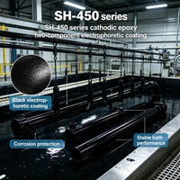 Revêtement électrophoretique cathodique en slurry noir SH-450, film lisse, bain stable pour pièces automobiles complexes