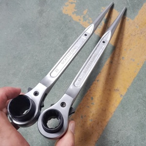 Chiave a cricchetto reversibile a doppia testa Chiree Tools, utensile manuale di qualità industriale, 19-22 mm, per impalcature e costruzioni, tipo Spud Podger - Product Image 3