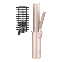 Brosse à boucler les cheveux sans fil portable avec protection contre la mise hors tension automatique, écran LED, rechargeable, pour la maison, l'hôtel et les camping-cars