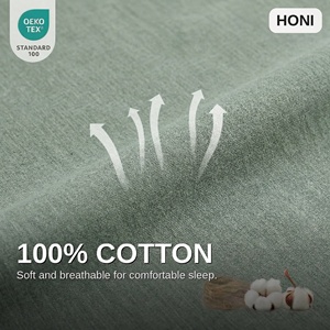 HONI OEM – Draps et housses de couette en coton personnalisés, entièrement surpiqués, moelleux et respirants pour toutes les saisons - Product Image 3