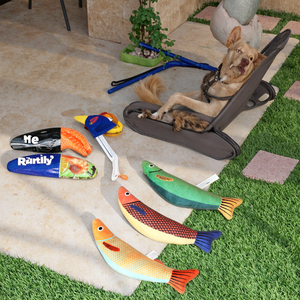 Juguete interactivo para gatos, forma de pez duradera, hierba gatera para masticar, suministros para mascotas, juguetes para gatos, bolsa de juguete de movimiento interactivo suave y suave - Product Image 2