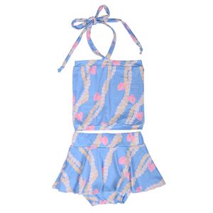 Conjunto de Pantalones Cortos con Volantes y Tirantes Ajustables con Estampado Personalizado, Spandex/Algodón Orgánico Antipilling, Conjuntos de Ropa para Bebés Niñas - Product Image 4