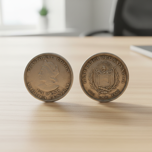 Moneda Conmemorativa de 1 Peso (Colon) de <span class=keywords><strong>EL</strong></span> SALVADOR de 1896, Estilo Antiguo, Regalos, Decoración del Hogar - Product Image 4
