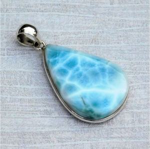925เงินสเตอริ่งอัญมณี Cabochon ธรรมชาติจี้อัญมณีเรียบ - Product Image 4
