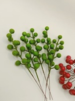 Künstliche Beflockte Plastik-Rote-Beeren-Stiele Leichtgewichtig UV-Beständig Weihnachtsbaum-Dekorationen Hochzeitsfeiern Samt