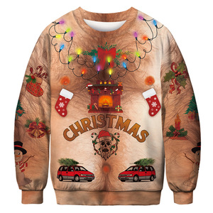 Bonne qualité Odm automne Couples originalité cadeau noir <span class=keywords><strong>pull</strong></span> à capuche Couple moche <span class=keywords><strong>pull</strong></span> <span class=keywords><strong>de</strong></span> <span class=keywords><strong>noël</strong></span> pour les femmes - Product Image 2