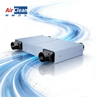 Système d'air frais bidirectionnel mural commercial à double flux, ventilation équilibrée ERV HRV