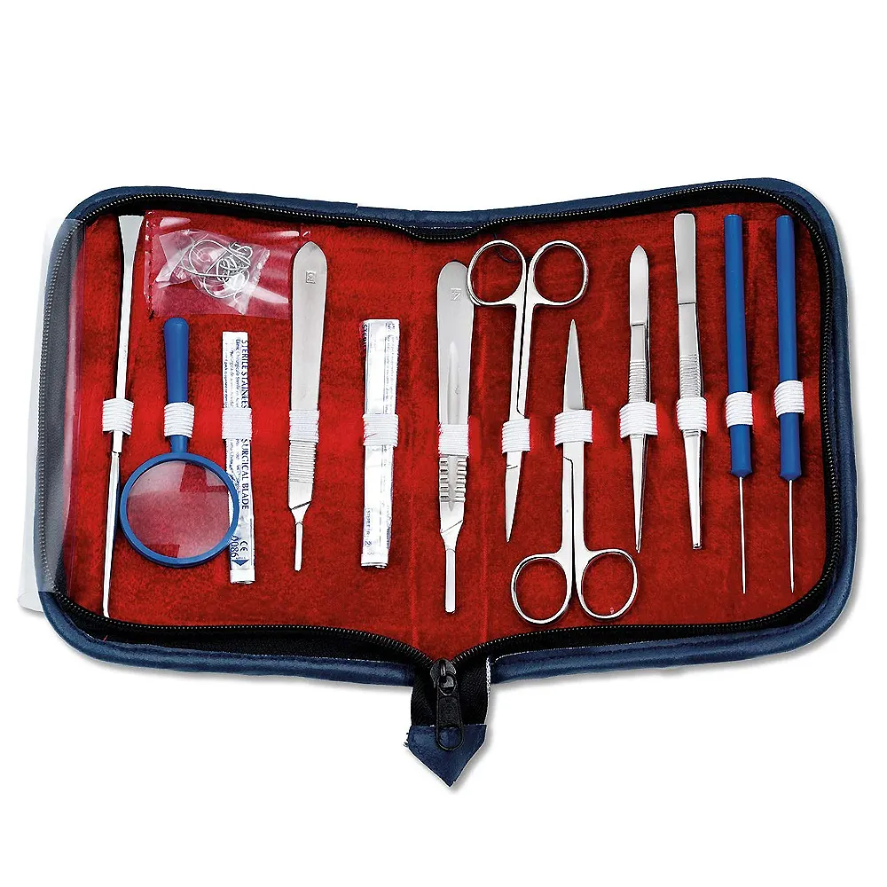 Kit de dissection de Style de luxe de qualité bon marché dissection 2024 finition miroir vente chaude kit de dissection chirurgicale d'anatomie de laboratoire de biologie