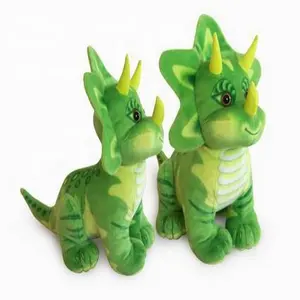 cute stuffed dinosaur plush toy realistic plush triceratops stuffed toy