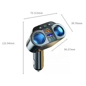 Adaptateur allume-cigare pour voiture, émetteur FM mains libres, double chargeur USB rapide, lecteur <span class=keywords><strong>MP3</strong></span> <span class=keywords><strong>Bluetooth</strong></span> pour voiture, clé USB - Product Image 6